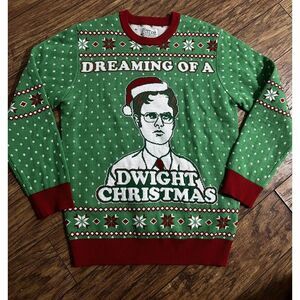 Tipsy Elves‎ The Office Christmas Sweater Men's Green Size M